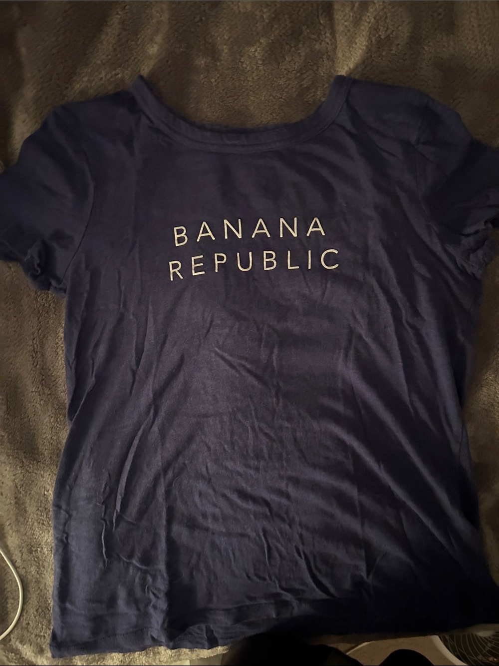 Banana Republic Women's Navy Logo Short-Sleeve Tee